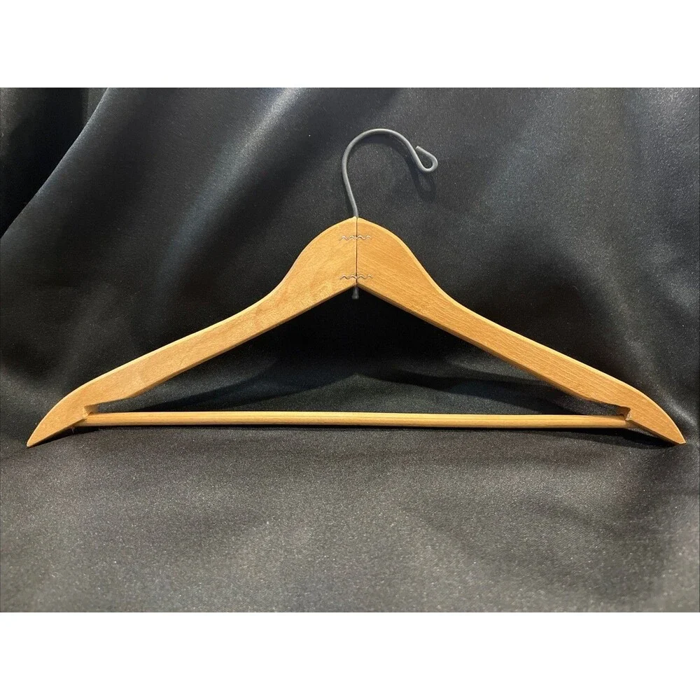 Lot of 3 Vintage Unbranded Wooden Hangers for Suits Jackets Pants Tops Dresses